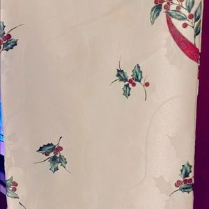 Lenox, holiday tablecloth that will bring joy to any table at Christmas time